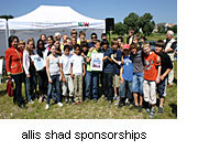'Allis shad sponsorship':  The allis shad sponsors of the 6th class (year 7) of the Agnes Miegel Realschule from Dsseldorf with representatives of the Dsseldorf Community Foundation and the Rheinbahn AG. 