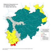 Niedrigwassersituation in NRW  Ende September 2023 (KW 39)