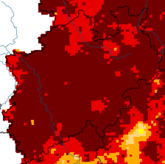 Vergleich Bodenfeuchte während des Dürrejahres 2018 Ende August 2018