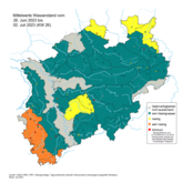 Niedrigwassersituation in NRW  Ende Juni 2023 (KW 26)