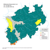 Niedrigwassersituation in NRW  Ende Juli 2023 (KW 30)