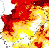 Vergleich Bodenfeuchte zum Ende des Dürrejahres 2018 Ende Mai 2019