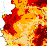 Vergleich Bodenfeuchte zum Ende des Dürrejahres 2018 Anfang Mai 2019