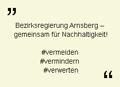 Unsere Motivation: Bezirksregierung Arnsberg – gemeinsam für Nachhaltigkeit! #vermeiden #vermindern #verwerten